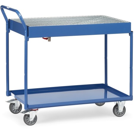 Fetra Tischwagen mit Blechwannen und Gitterrost 1000 x 600 mm