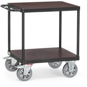 Fetra Tischwagen mit quadratischen Ladeflächen, Grey Edition 700 x 700 mm
