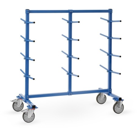 Fetra Tragarmwagen mit 24 PVC überzogenen Tragarmen 370mm lang 5°, Abrollsicherung, zweiseitig