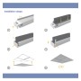 LED Linearstrahler 28W - HALLE DYNAMICS - UGR19 - für technische Decken - Pack 2 Stück