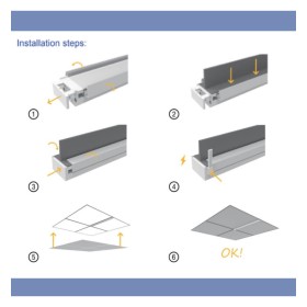 LED Linearstrahler 28W - HALLE DYNAMICS - UGR19 - für technische Decken - Pack 2 Stück