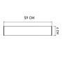 Lineare LED - Deckenaufbauleuchte 18W - BERGEN - Schwarz - PC - CCT - 59cm