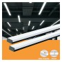 Lineare LED - Deckenaufbauleuchte 36W - BERGEN - Schwarz - PC - CCT -119cm