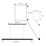 Lineare LED-Hängeleuchte 40W - VISION - Enden um 350° drehbar - PIR-Sensor - Dimmbar 1-10V - 150cm