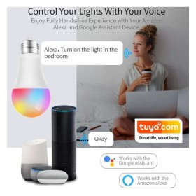 10W SMART Wifi RGB+CCT LED-Lampen - A60 Dimmbar - E27