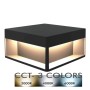 Solar-LED-Wegeleuchte - Wandmontiert - Quadratisch - Aluminium - 20x20cm -CCT