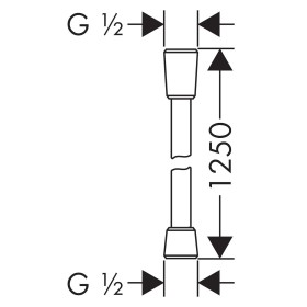 Tubo doccia hansgrohe Isiflex 125 cm