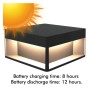 Solar-LED-Wegeleuchte - Wandmontiert - Quadratisch - Aluminium - 20x20cm -CCT