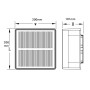 Solar-LED-Wegeleuchte - Wandmontiert - Quadratisch - Aluminium - 20x20cm -CCT