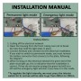 LED-Notlicht 400 Lm + Deckenmontagesatz - Auto-Test + Option für Dauerlicht - IP20 - 6500K