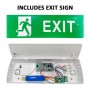 LED-Notlicht 400 Lm + Deckenmontagesatz - Auto-Test + Option für Dauerlicht - IP20 - 6500K