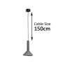 HARDNESS Concrete Pendelleuchte - Industrieller Stil - E14