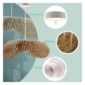 Lampe Suspendue - BAMBOO MALAKA - pour LED E27