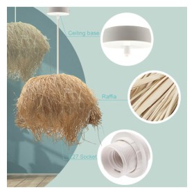 Lampe Suspendue - RAFFIA UROA - pour LED E27