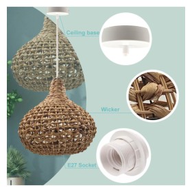 Lampe Suspendue - RATTAN BATAM - pour LED E27