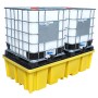 Doppel-IBC-Auffangpalette inkl. Gitterrost 1150L Wanne für Vierwegestapler