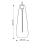 LED-Filament-Pendelleuchte - Rauchiges Glas - 4W - Bernstein