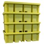 Doppel-IBC-Auffangpalette inkl. Gitterrost 1150L Wanne für Vierwegestapler
