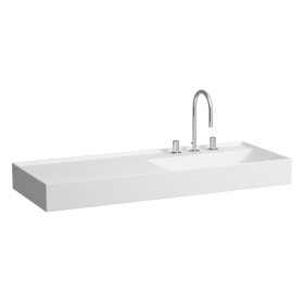 LAUFEN Kartell Waschtisch 120 x 46 cm, mit Ablage links,  ohne Hahnloch