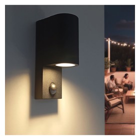 LED-Wandleuchte Innen und Aussen - IP65 - GU10 - Mit PIR-Bewegungssensor