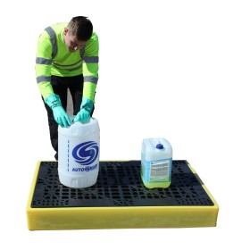 Flachprofil-Auffangboden für 2 Fässer 130L