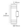 Wandlampe - LED - 18W - SOLNA - Wählbare CCT-Farbe - IP65