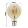 Glühfaden LED Lampe 6W E27 G80 Vintage Gold - Dimmbar
