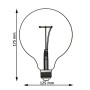 LED-Filament-Glühbirne - ORCHIDEA - 4W E27 - G125 - Bernstein