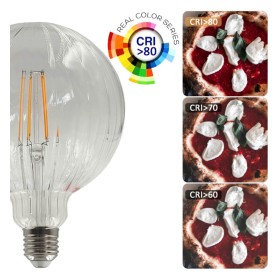 LED-Filamentlampe - Kugel - Dekorative 6W E27 - Bernstein - BIG Ø175mm