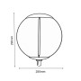LED-Filamentlampe mit rauchfarbenem Glas BIG - 4W E27 - G250 - Bernstein