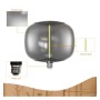 LED-Filamentlampe Rauchglas BIG - 4W E27 - T220 - Bernstein