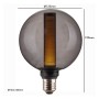 LED-Lampe - Modern - Glas - Weicher Rauch - 4W - E27 - G125