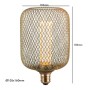 LED-Lampe - Modernes GOLD Metall - 4W - E27 - Dimmbar