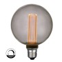 LED-Lampe - Modernes Rauchglas - 4W - E27 - G125 - Dimmbar