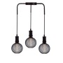 LED-Lampe - Modernes schwarzes Metall - 4W - E27 - G125 - Dimmbar