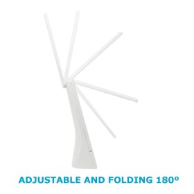 LED-Schreibtischlampe - 9W - ALESUND - Weisser Flexo - CCT Lithium-Batterie - Dimmbar