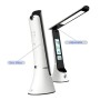 Tischlampe mit LED-Akku 5W - Dimmbar - Einstellbar - Datum - Temperatur - CCT