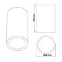 Deckenleuchte Aluminium Schwarz -GU10 LED - IP65
