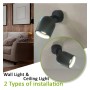 Deckenstrahler Schwenkbar - LEIDEN SCHWARZ - für 1 GU10-Lampe