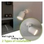 Deckenstrahler schwenkbar - LEIDEN WEISS - für 1 GU10-Lampe