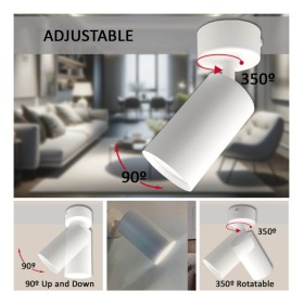 Orientierbare Deckenleuchte - HOORN WEISS - für eine GU10-Lampe