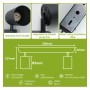 Orientierbare Deckenleuchte - ROTERDAM SCHWARZ - Aluminium - für zwei GU10-Lampen