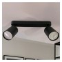 Orientierbare Deckenleuchte - ROTERDAM SCHWARZ - Aluminium - für zwei GU10-Lampen