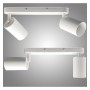 Orientierbare Deckenleuchte - ROTERDAM WEISS - Aluminium - für zwei GU10-Lampen