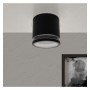 Schwarze LED-Deckenleuchte für GU10 - IP65