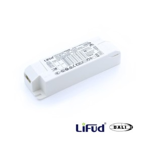 Driver Lifud – Dimmbar DALI/PUSH – Für LED-Leuchten bis zu 30W – Kein Flimmern – Ausgang 9–42V DC 400–750mA