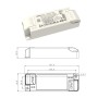 Lifud Treiber – Dimmbar 0–10V – Für LED-Leuchten bis 40W – Kein Flimmern – Ausgang 25–42V DC 800–1050mA