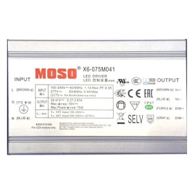 Treiber Dimmbarer programmierbarer MOSO X6-075M für LED euchten bis 75 W - 5 Jahre Garantie
