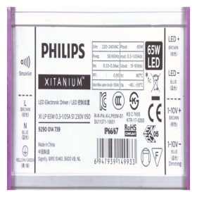 Treiber Dimmbarer programmierbarer XITANIUM Philips für LED euchten bis 65 W - 1050 mA - 5 Jahre Garantie