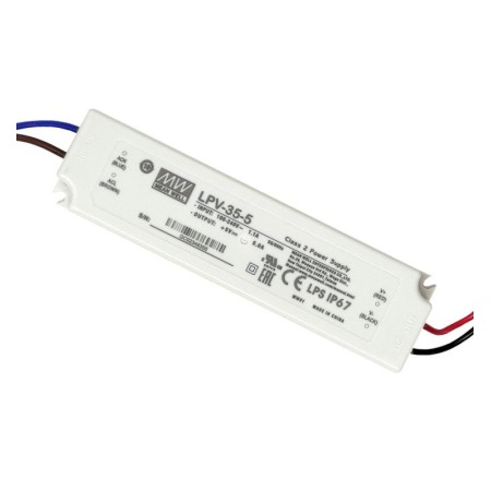 Netzteil PROFESSIONELLE 5V 25W 5A - MEANWELL - IP67 - TÜV